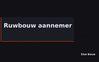 Ruwbouw aannemer aan het werk op werf.