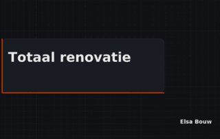 Totaal renovatie project in 2025